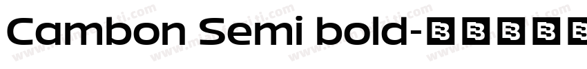 Cambon Semi bold字体转换